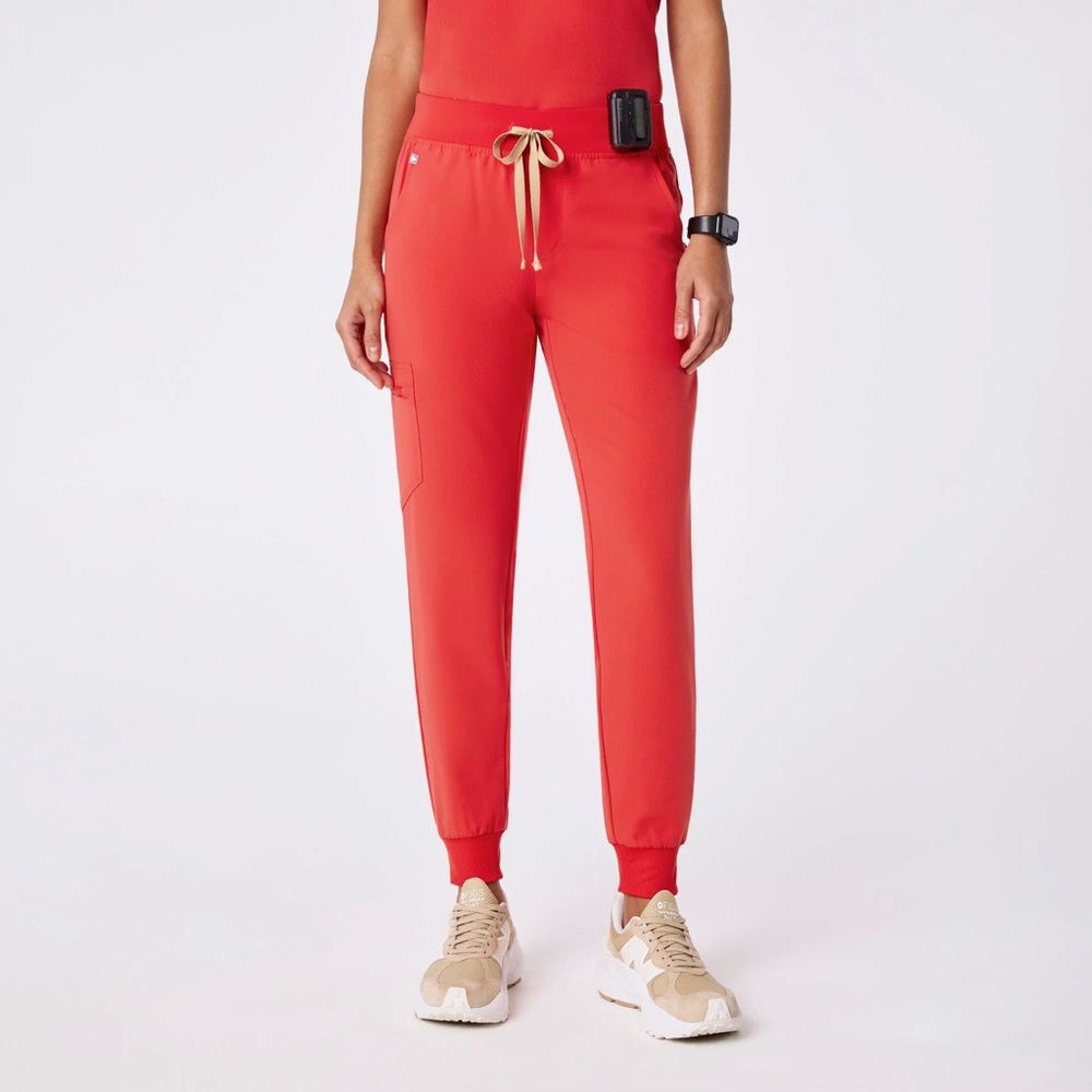 Figs Vibrant Red Jogger Pants